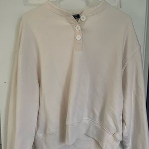 PACSUN WHITE BUTTON LONG SLEEVE